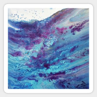 Waves Acrylic Flow Painting Sticker